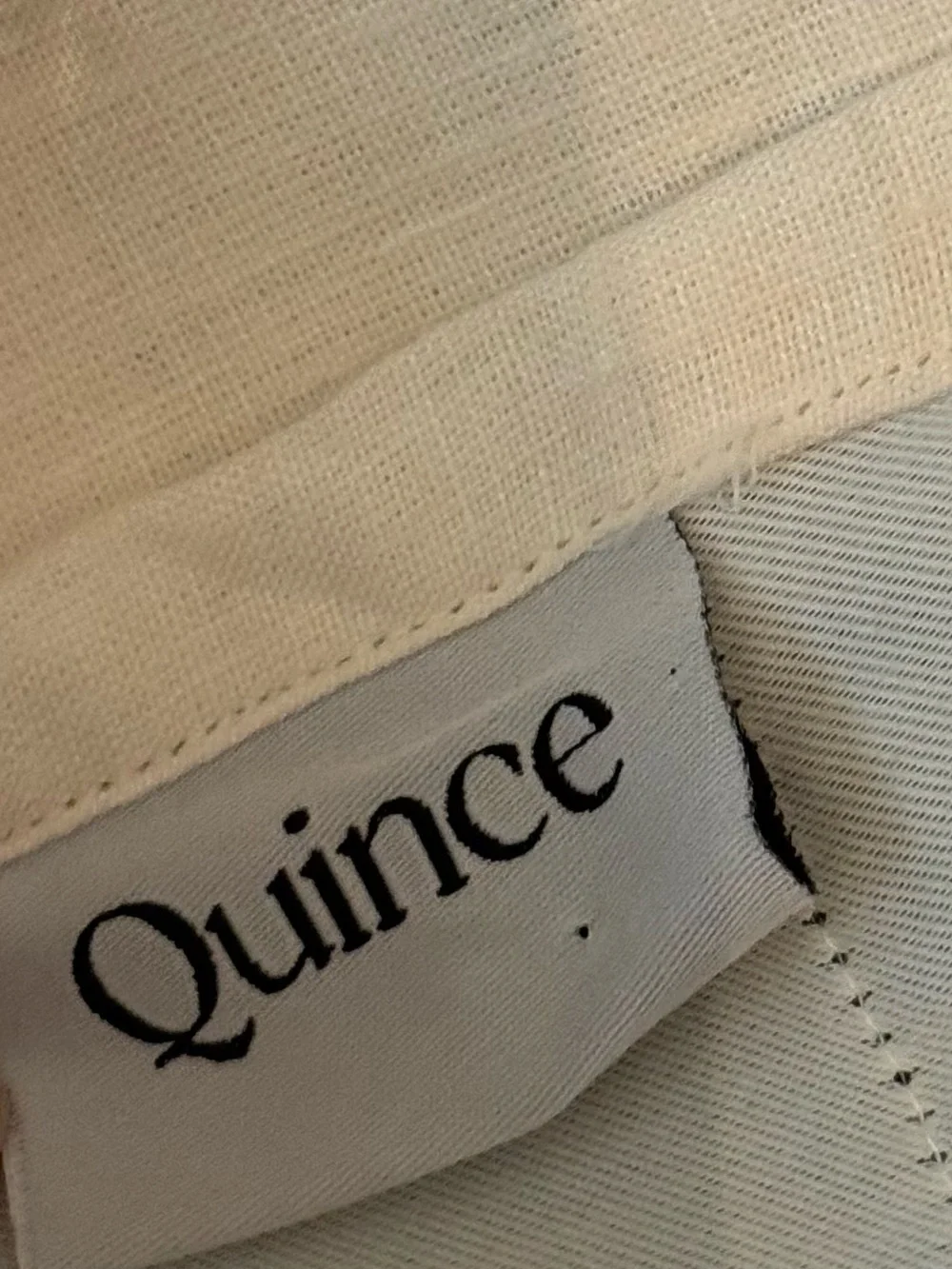 Quince European Linen True Blackout Single Curtain Panel Ivory 48”x108”